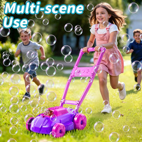 BLmukce Bubble Lawn Mower with bubble bottles fuels instant outdoor fun and exploration.
