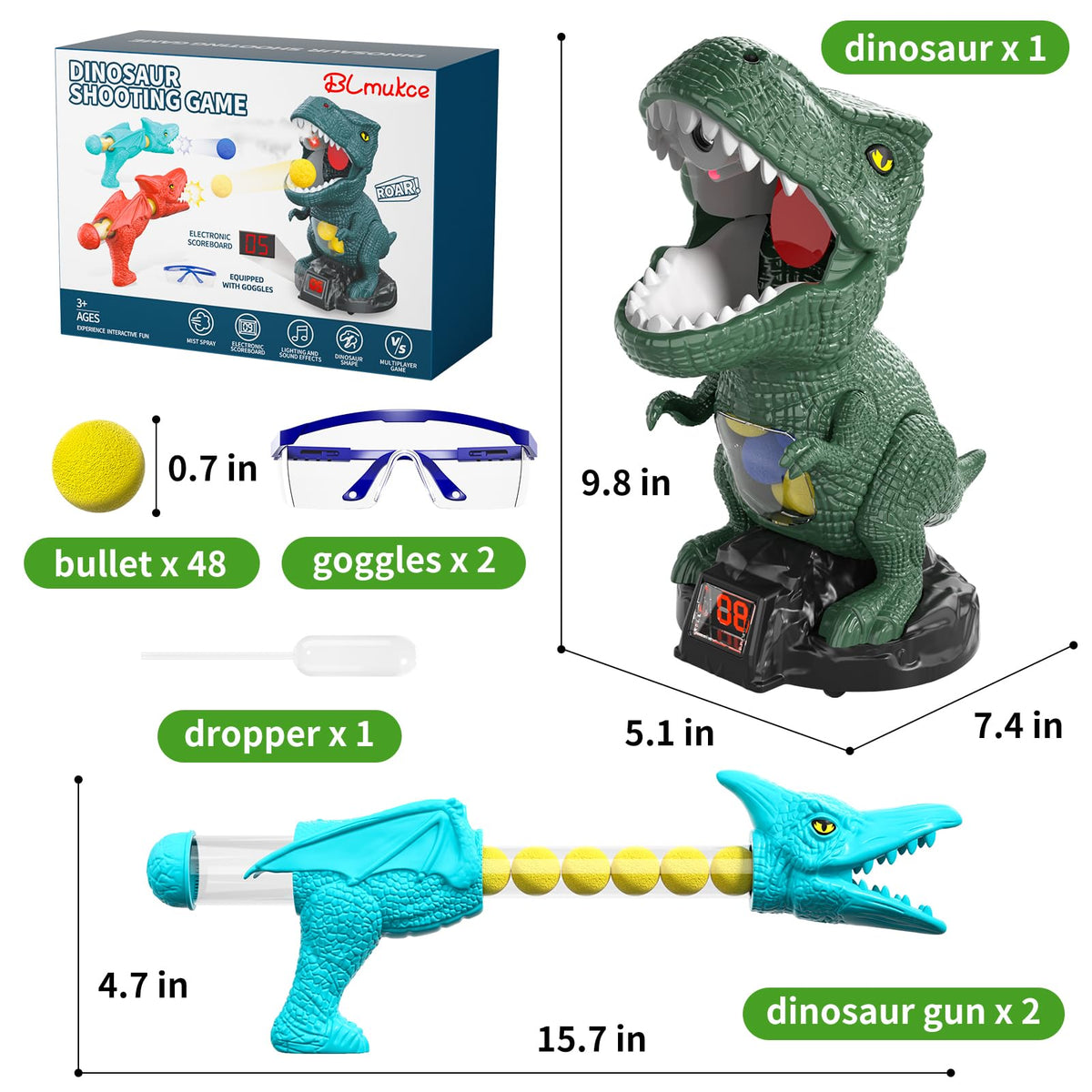 BLmukce dino blaster play area ideal for versatile use
