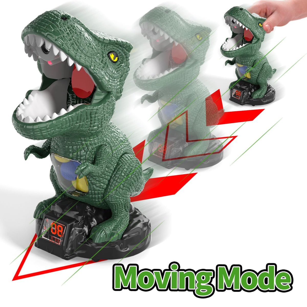 BLmukce dinosaur blaster set laid out for action-packed play