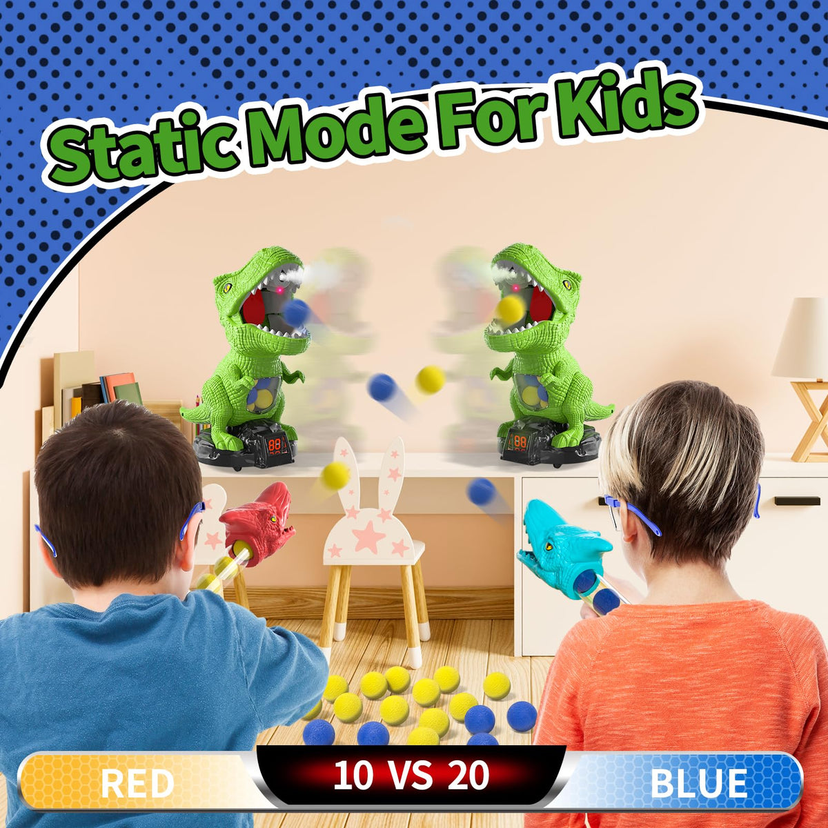 BLmukce dinosaur target LCD score display motivating friendly competition