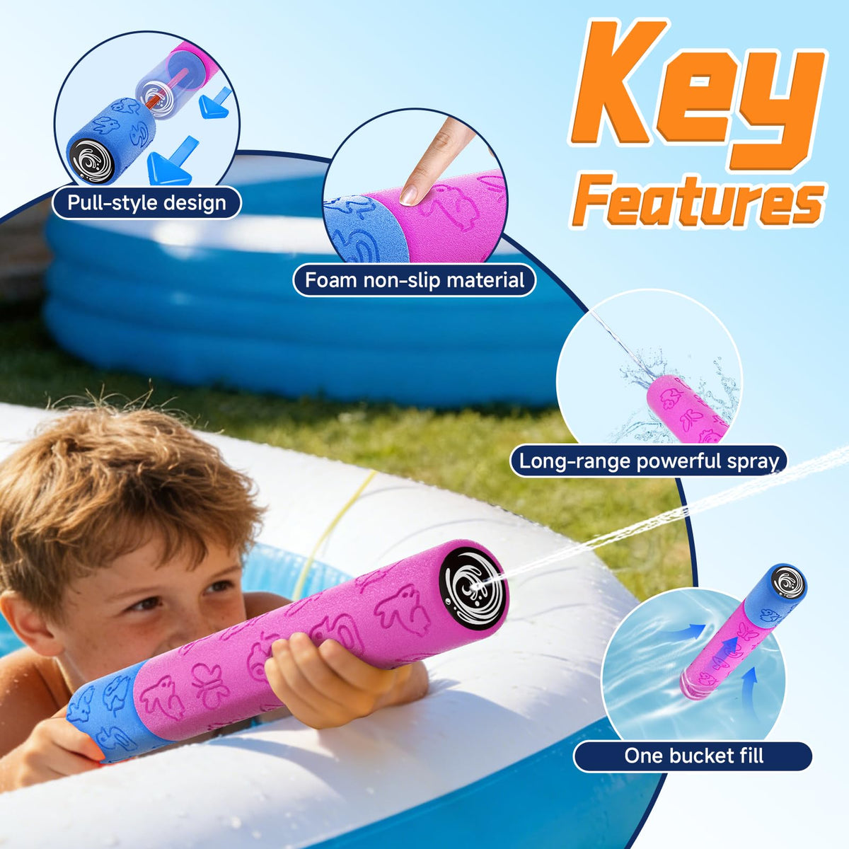 BLmukce water gun versatile use at beach and pool