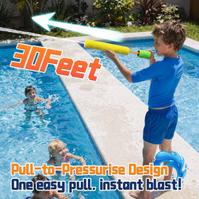 BLmukce water gun foam squirts showing quick-fill action
