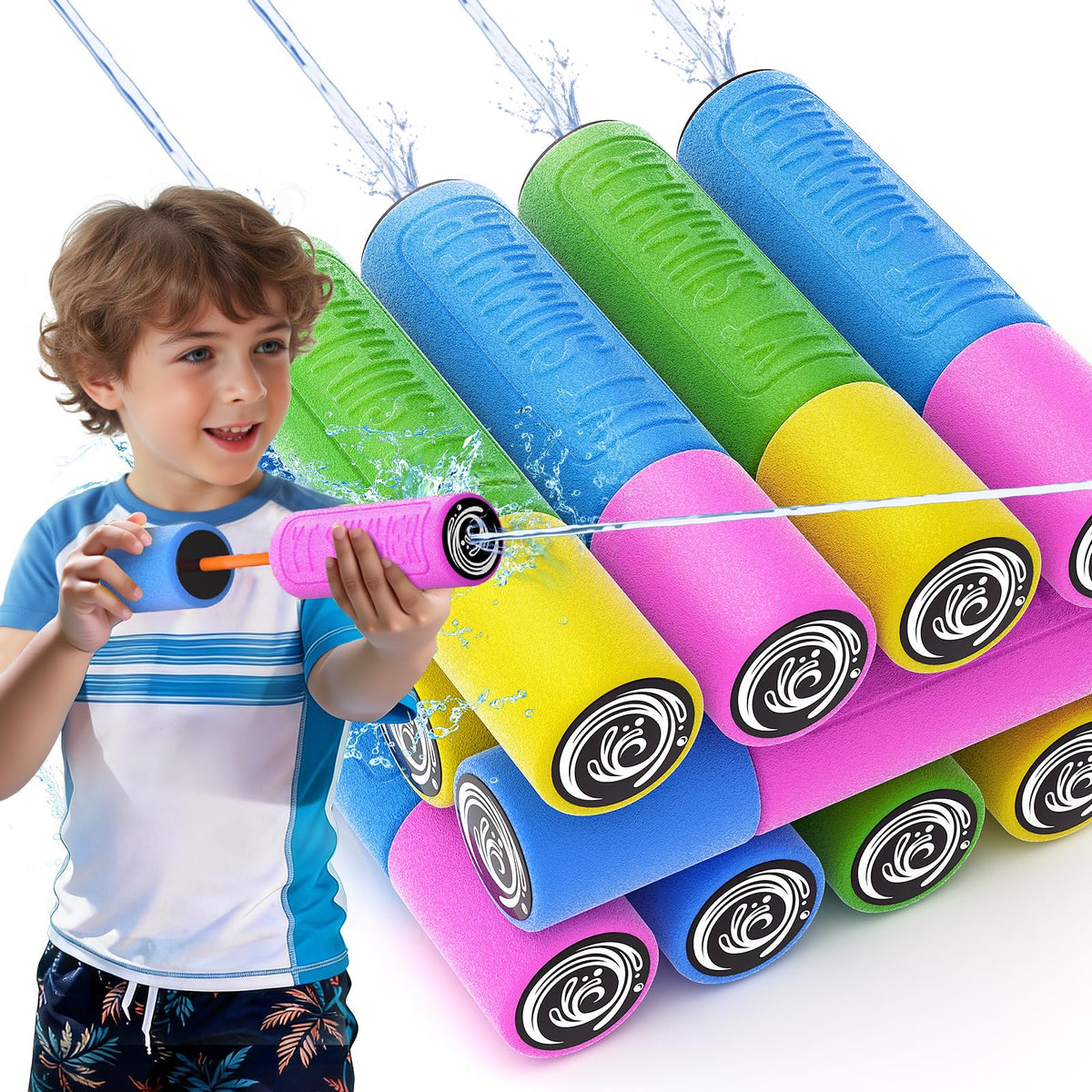 BLmukce water gun long-range spray for exciting pool and backyard battles.