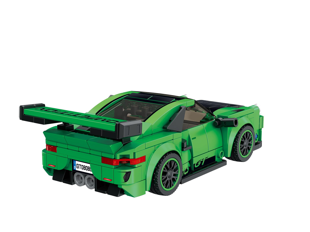 Block Builder Green Porsche 911 packaging illustrating gift-worthy kit