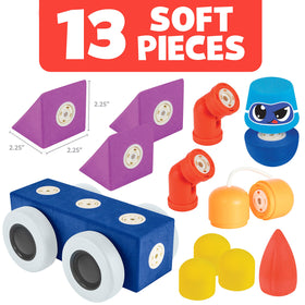 Blockaroo colorful foam blocks invite tactile sorting and color recognition.