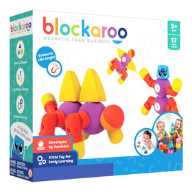 Blockaroo magnetic foam blocks for easy, creative building play.