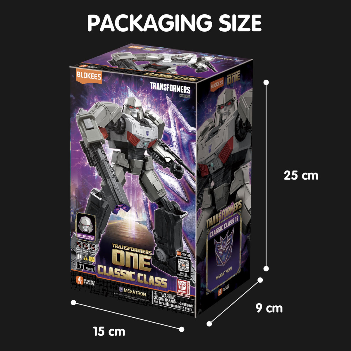 BLOKEES Megatron with light up eyes and chest for dramatic display