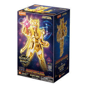 BLOKEES Saint Seiya Miro dynamic stand supports gravity-defying display.