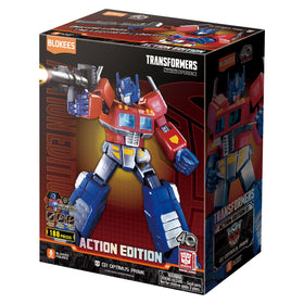 BLOKEES Optimus Prime glowing eyes and Matrix lighting feature.