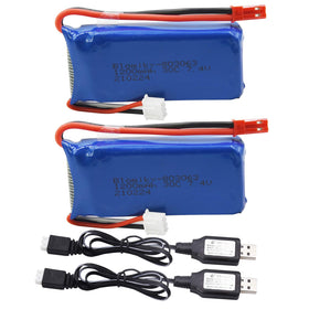 Blomiky 2-pack 7.4V 1200mAh battery for RC trucks provides dependable power.