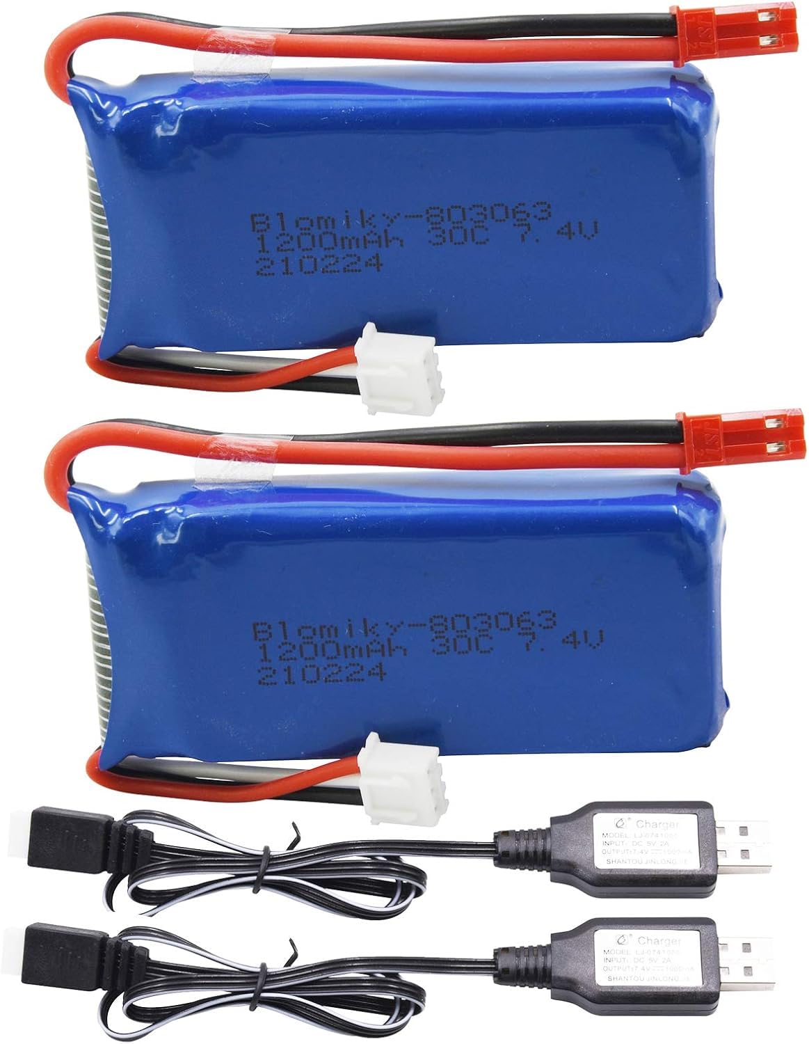 Blomiky 7.4V 1200mAh battery for RC drone offers steady performance.