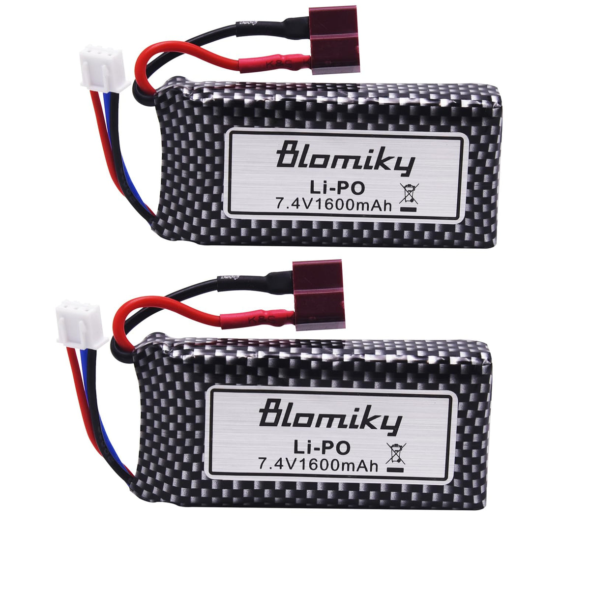 Blomiky discharge T plug and charge XH-3P connectors for versatile charging