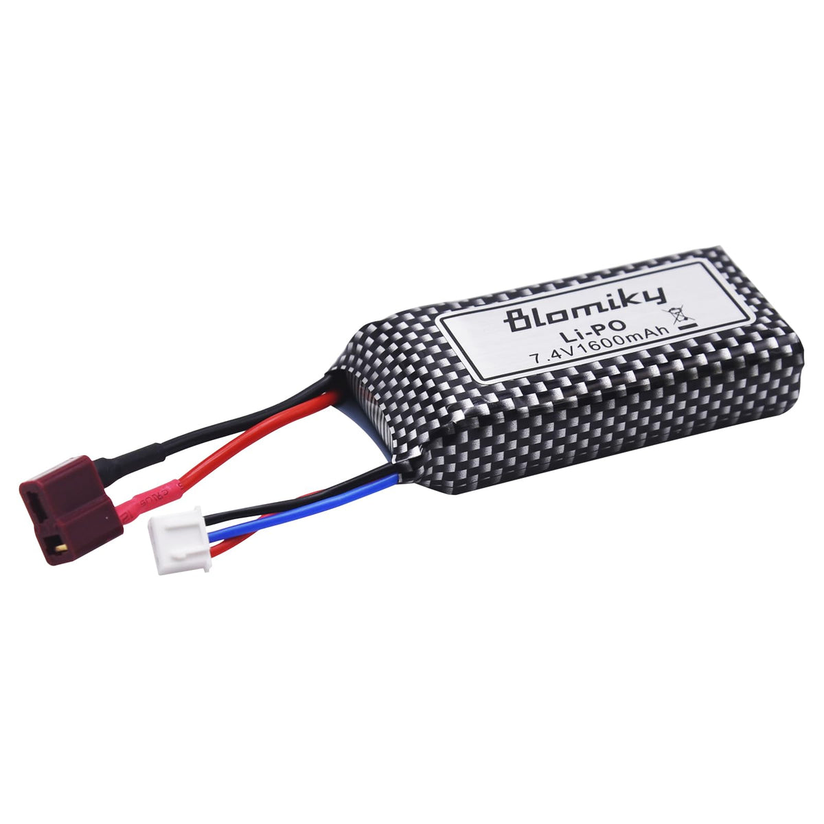 Blomiky packaging includes two batteries and two USB-C cables