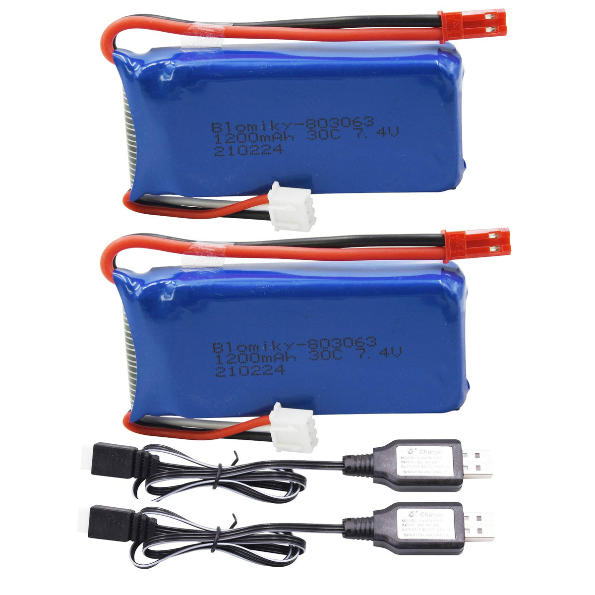 Blomiky red JST plug ensures secure, reliable connections.