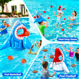 Bloolilies inflatable basketballs and volleyball included for pool party fun