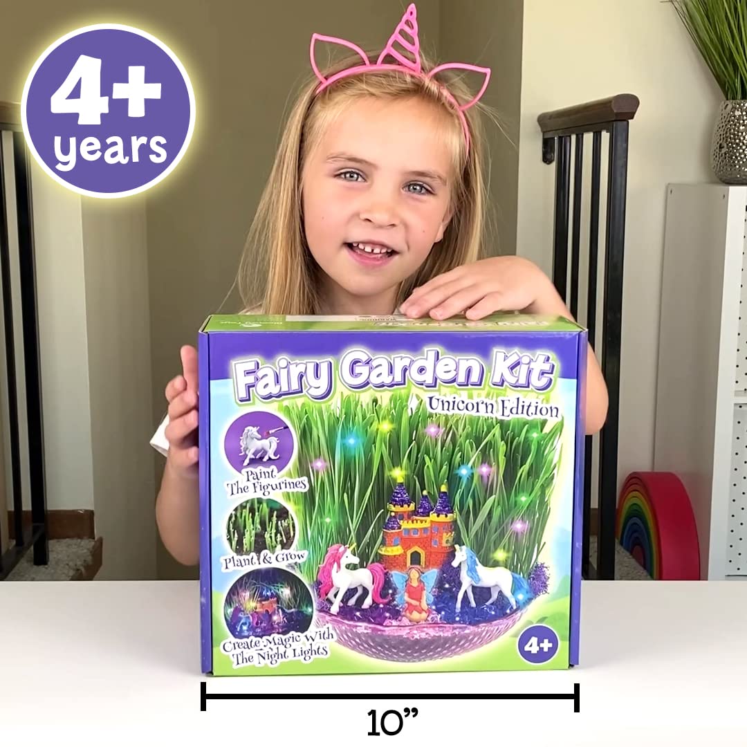 Bloonsy Unicorn Fairy Garden Kit figures add whimsy and decorative flair.