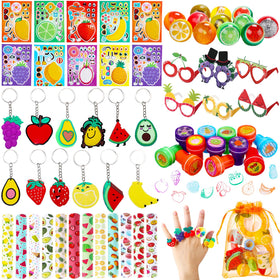 Blosssound fruit stickers showcase vibrant designs for decorating gift bags and party favors.