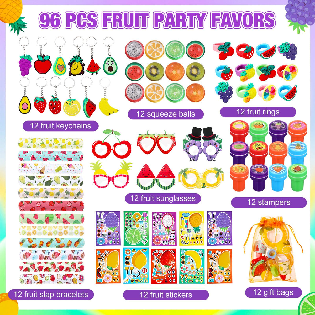 Blosssound fruit sunglasses provide playful summer props for photos and dress-up.