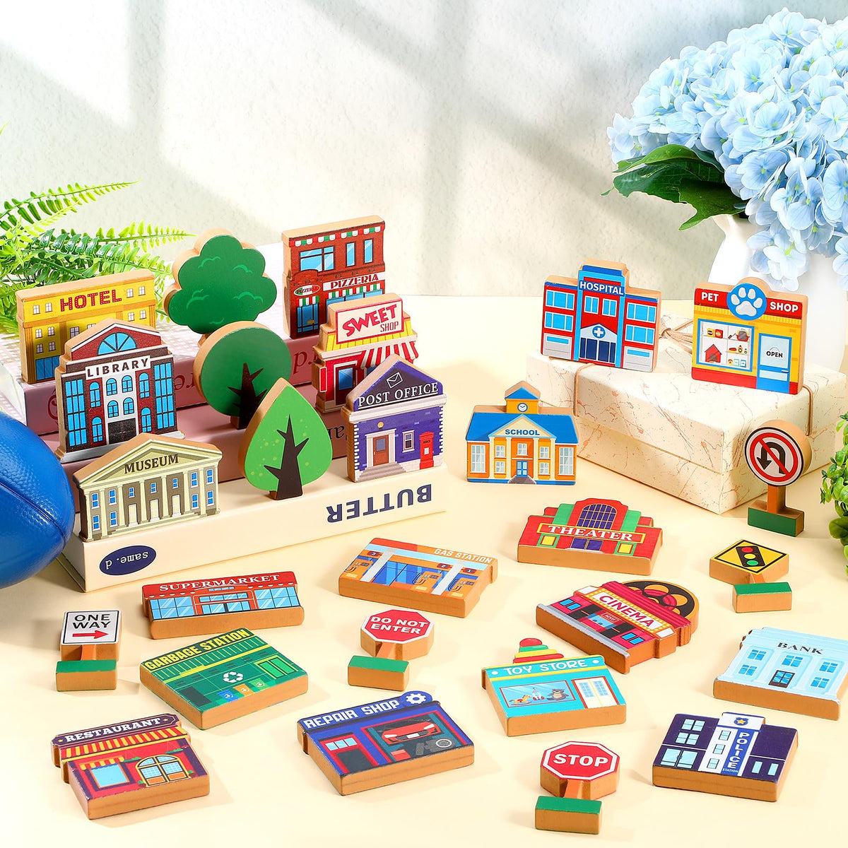 Blosssound multicultural city blocks inspire diverse urban storytelling and role play.