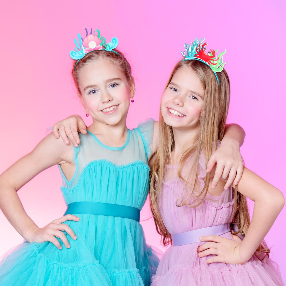 Blosssound ocean party headbands double as photo props and decorations.