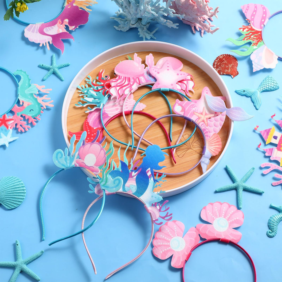 Blosssound sea animal headbands featuring crab and starfish for fun, colorful selfies.