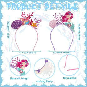 Blosssound undersea headbands with castle and jellyfish designs for themed parties.