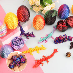 BLSFXROE Easter basket filler dragons and dice for gifts.