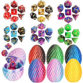 BLSFXROE Easter dice eggs collection with vibrant shells for organized RPG fun