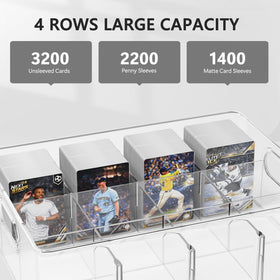 BluBrk box configured in a 4-row layout for 3200 unsleeved cards.