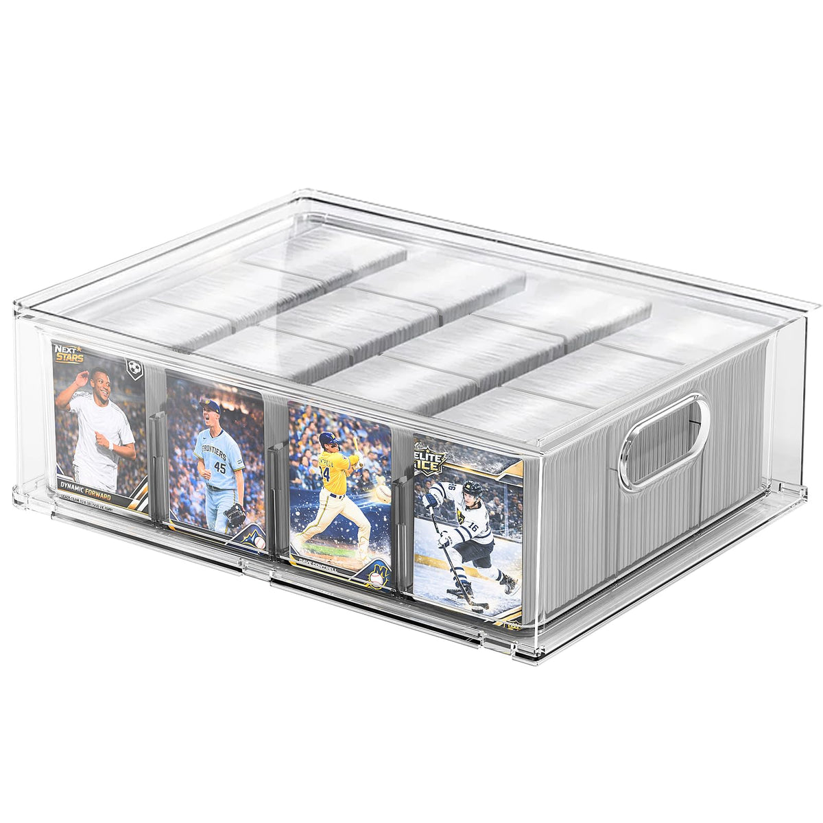 BluBrk trading card box, clear front view for easy viewing and protection.