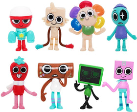 Blue Bare Cute Dandy's action figures cake toppers add playful charm to celebrations.