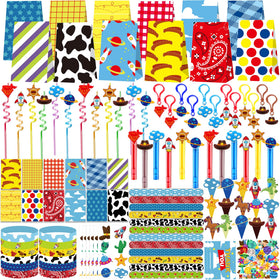 Blue Hydrangea 232-pcs cartoon story favors set for a fun-filled birthday party.