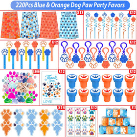 Blue Hydrangea blue paw favors bubble wands spark playful birthday interactions.
