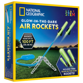 Blue Marble air rocket launcher kit with pump for outdoor launches.