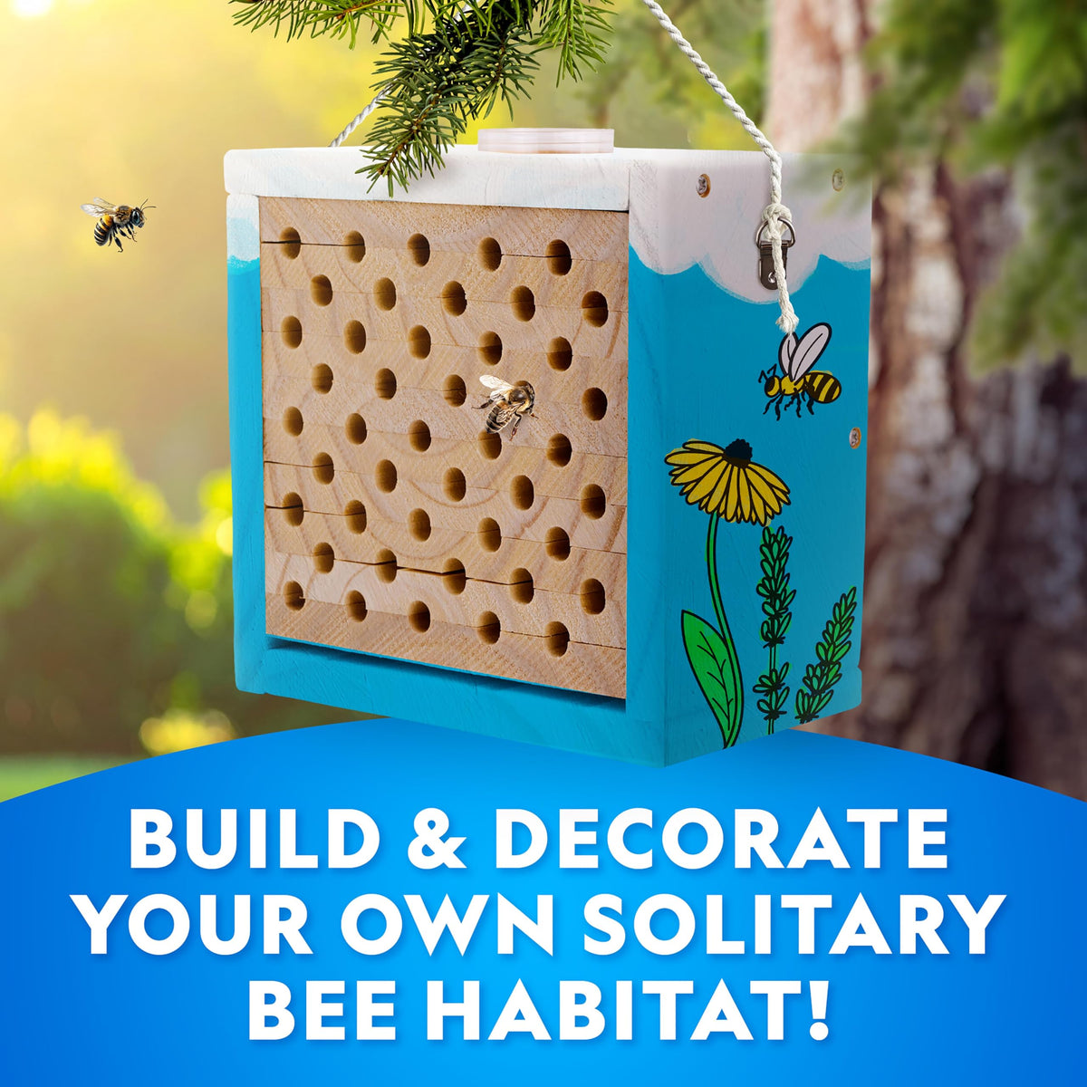 Blue Marble bee habitat kit paint colors for vibrant, personalized outdoor art
