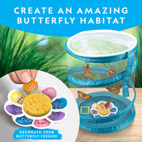 Blue Marble bug habitat with 360-degree viewing for close insect study.