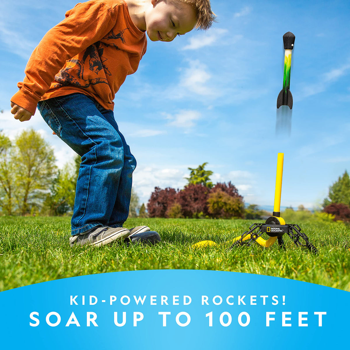 Blue Marble refill is compatible with National Geographic air rocket launchers for easy replacement.