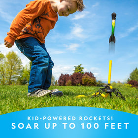 Blue Marble refill is compatible with National Geographic air rocket launchers for easy replacement.