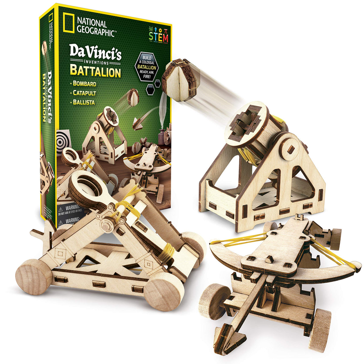 Blue Marble Da Vinci rubber bands and hardware included for building.