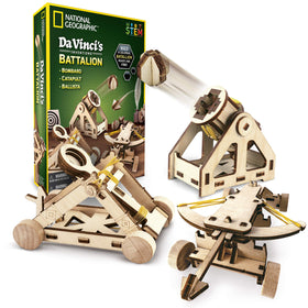 Blue Marble Da Vinci rubber bands and hardware included for building.