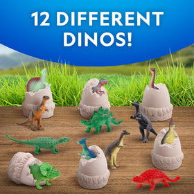 Blue Marble dinosaur figures inside eggs—science-themed unboxing