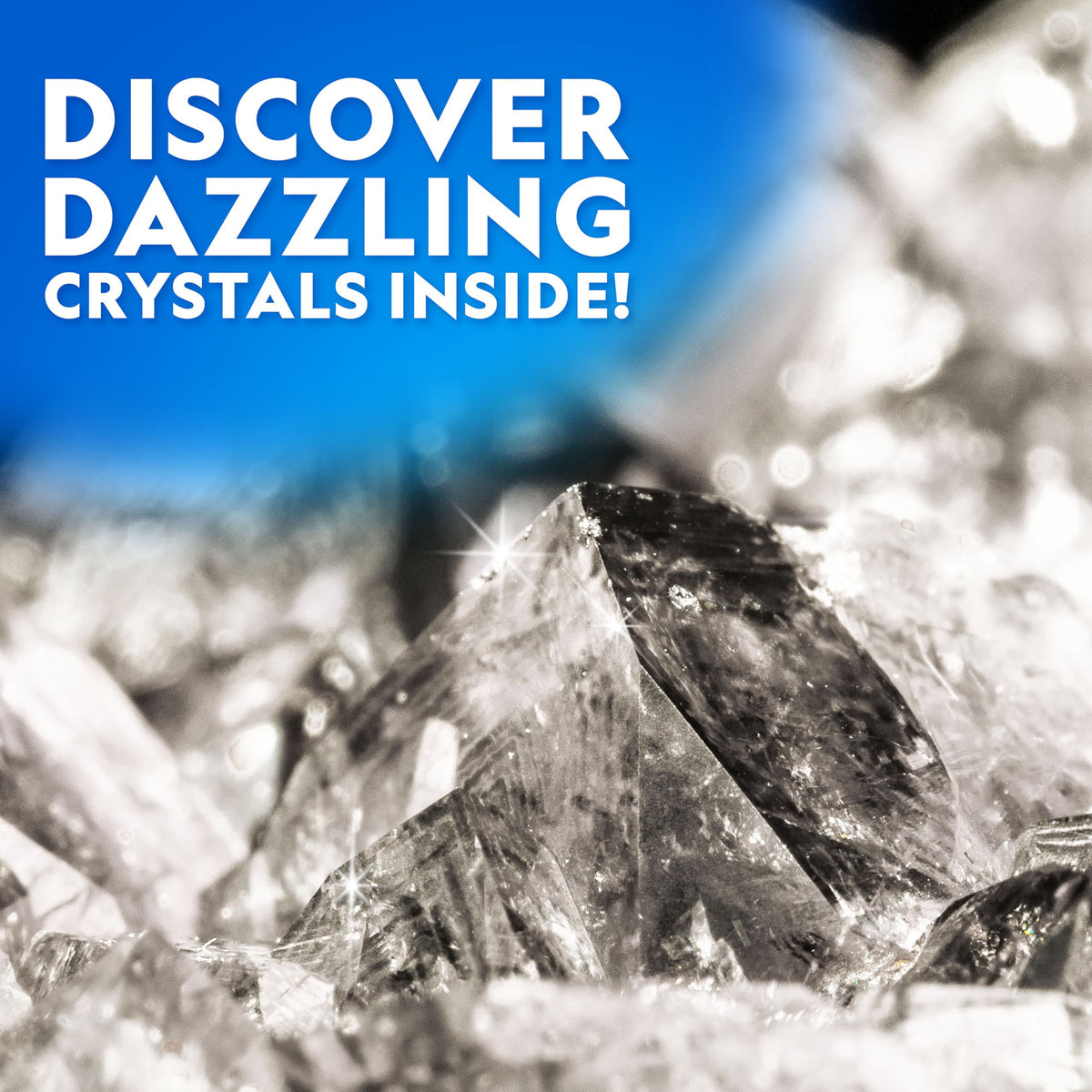 Blue Marble geode kit includes a full-color learning guide for guided exploration.