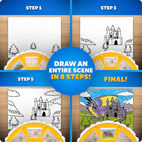 Blue Marble Learn to Draw Projector disc 2 fantasy scene tutorial sparks creativity during drawing