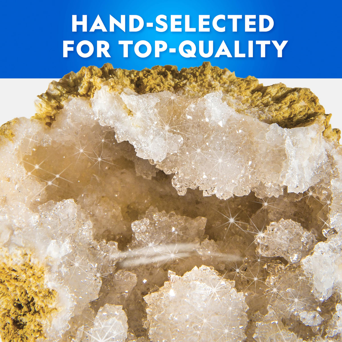 Blue Marble colorful learning guide explaining geodes and minerals