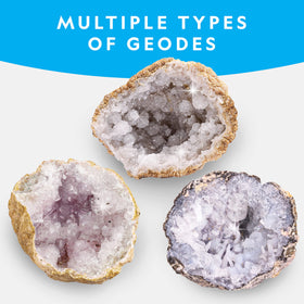 Blue Marble Magnifying Glass Inspection enables close-up study of crystal formations.