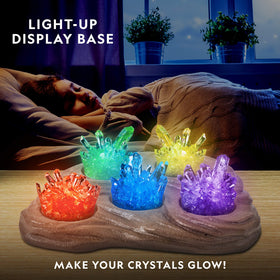 Blue Marble Mega Crystal Growing Kit colorful crystals display inspires curiosity in young scientists.