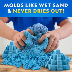 Blue Marble natural moon sand for tactile sensory play and reuse.
