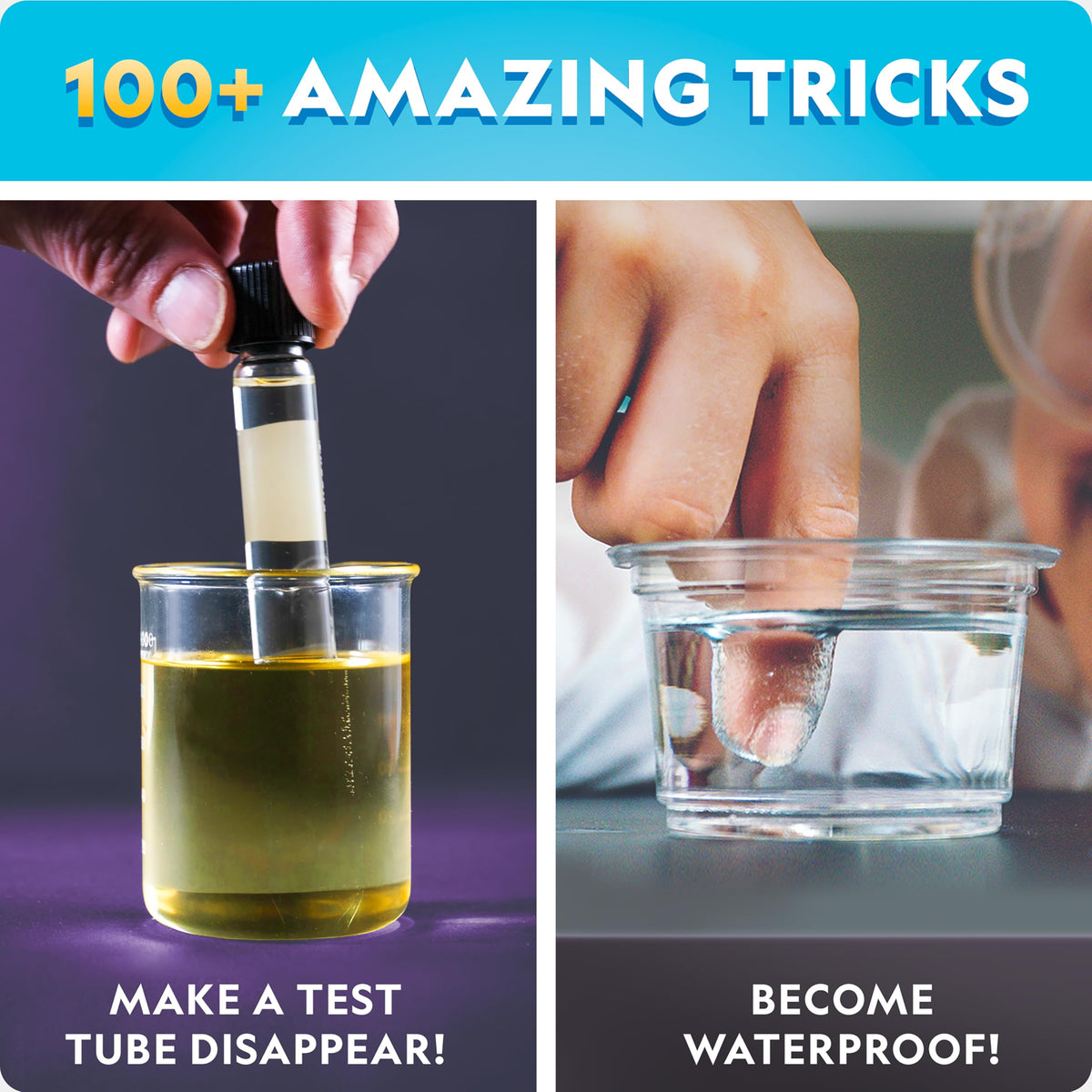 Blue Marble National Geographic kit demonstrates 100+ experiments and magic tricks for curious kids.
