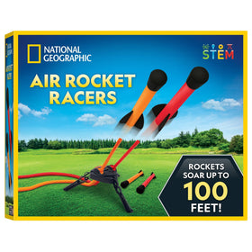 Blue Marble National Geographic Air Rocket Launcher with dual launch pad for dueling rounds