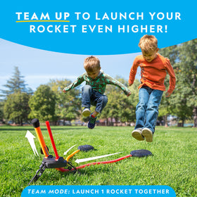Two foot pumps enable kid-powered, easy launches